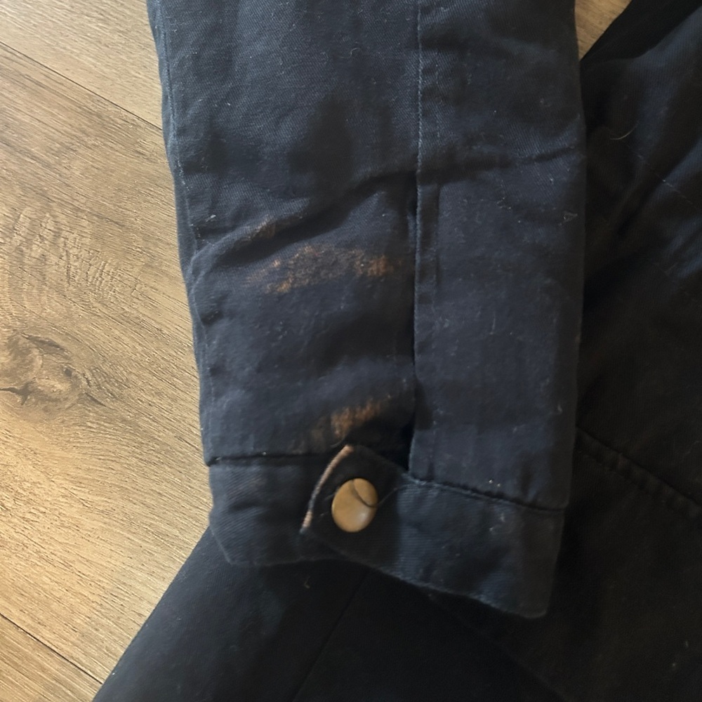 JustFab Navy Blue Utility Jacket / Parka – Zip & Snap Front – Size XL – Good - Picture 5 of 9